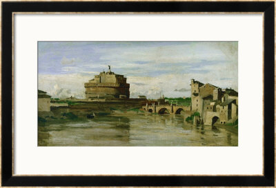 Castel Sant'angelo In Rome, Italy by Jean-Baptiste-Camille Corot Pricing Limited Edition Print image