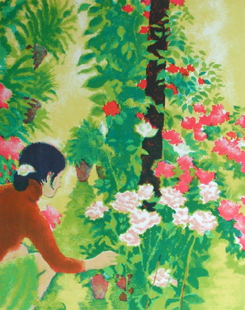 La Cueillette Des Fleurs by André Vignoles Pricing Limited Edition Print image
