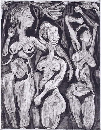Tres Mujeres En El Campo by José Vilato Ruiz Fin Pricing Limited Edition Print image
