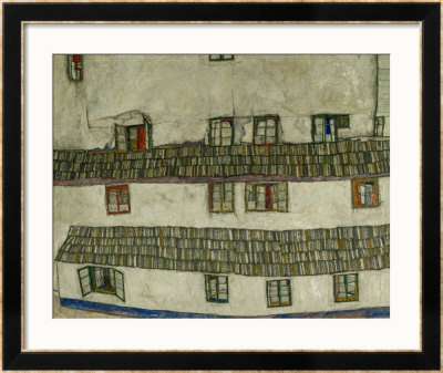 Old Houses (Krumlov, Bohemia), 1917 by Egon Schiele Pricing Limited Edition Print image