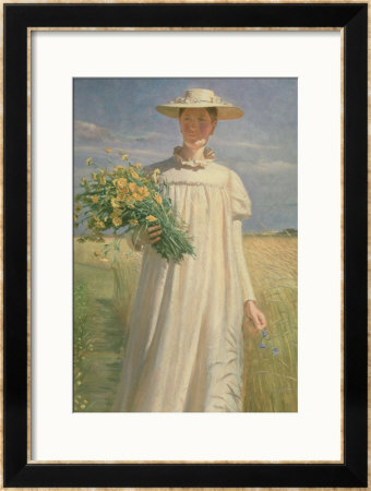 Anna Ancher Returning From Flower Picking, 1902 by Michael Peter Ancher Pricing Limited Edition Print image