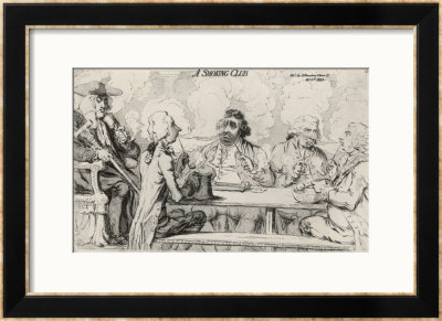 Smoking Club A Play On The Word Smoke by James Gillray Pricing Limited Edition Print image