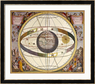 Representation Of Ptolemy's System Showing Earth by Andreas Cellarius Pricing Limited Edition Print image