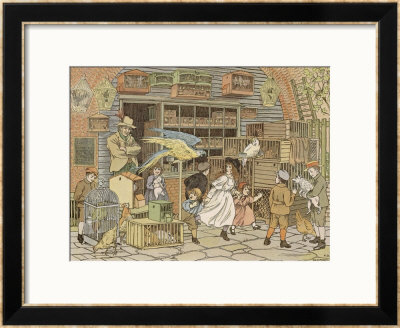 Children Look At All The Animals And Birds For Sale As Pets In This Shop by Francis Bedford Pricing Limited Edition Print image