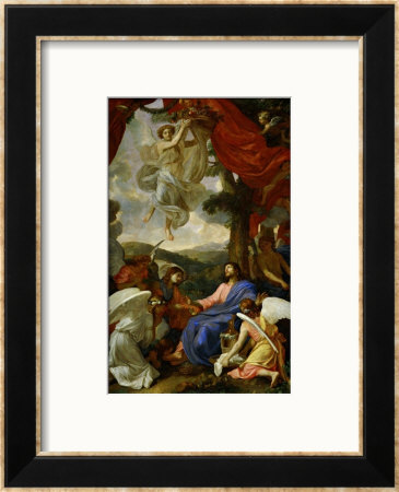Christ In The Desert Served By Angels, Circa 1653 by Charles Le Brun Pricing Limited Edition Print image