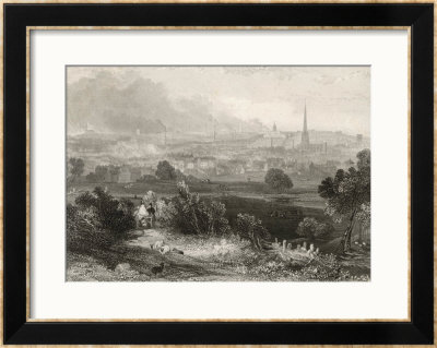 Early 19Th Century Print Showing The Steady Rise Of Industry In Birmingham by W. Harvey Pricing Limited Edition Print image