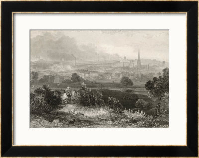 Early 19Th Century Print Showing The Steady Rise Of Industry In Birmingham by W. Harvey Pricing Limited Edition Print image