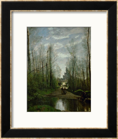 The Church Of Marissel by Jean-Baptiste-Camille Corot Pricing Limited Edition Print image