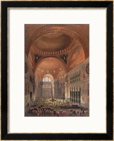 Hagia Sophia, Interior, Constantinople, Published 1852 by Gaspard Fossati Pricing Limited Edition Print image