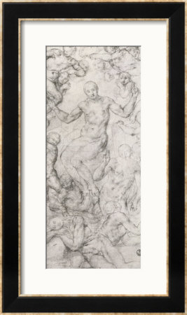 Study For Christ In Glory And The Creation Of Eve In The Church Of San Lorenzo, Florence by Jacopo Da Carucci Pontormo Pricing Limited Edition Print image