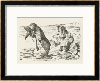 The Walrus And The Carpenter The Walrus Eats The Last Oyster by John Tenniel Pricing Limited Edition Print image
