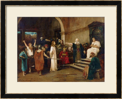 Christ Before Pilate, 1880 by Mihaly Munkacsy Pricing Limited Edition Print image