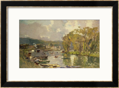 Along The Seine At Meudon, Circa 1893 by Albert-Charles Lebourg Pricing Limited Edition Print image