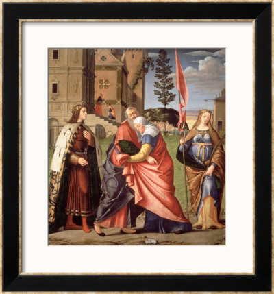 The Meeting At The Golden Gate With Saints, 1515 by Vittore Carpaccio Pricing Limited Edition Print image