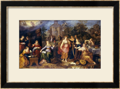 The Parable Of The Wise And Foolish Virgins, 1616 by Frans Francken The Younger Pricing Limited Edition Print image