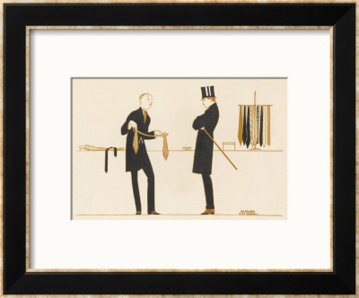 Gentleman Chooses A Tie To Purchase by Bernard Boutet De Monvel Pricing Limited Edition Print image