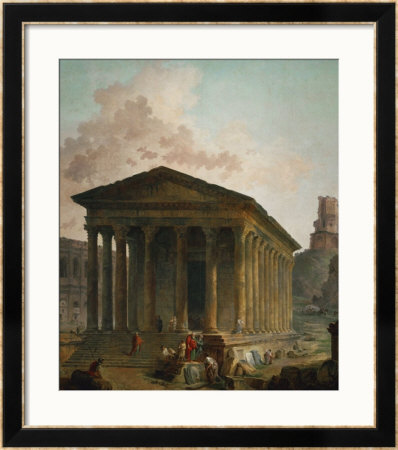 La Maison Carree A Nimes by Hubert Robert Pricing Limited Edition Print image