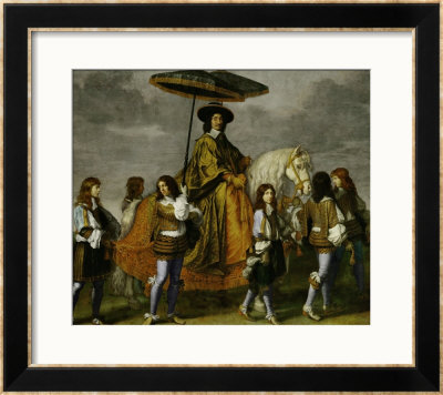 Chancellor Pierre Seguier On Horseback, Leading His Horse Is The Young Louis Xiv by Charles Le Brun Pricing Limited Edition Print image