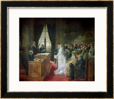 The Civil Marriage, 1881 by Henri Gervex Pricing Limited Edition Print image