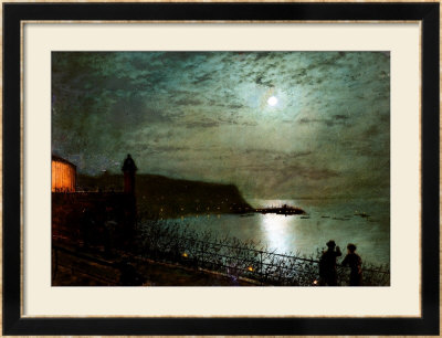 Scarborough By Moonlight From The Steps Of The Grand Hotel by John Atkinson Grimshaw Pricing Limited Edition Print image