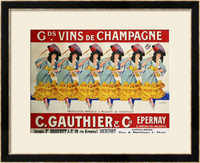 Gds Vins De Champagne, Circa 1910 by Casimir Brau Pricing Limited Edition Print image