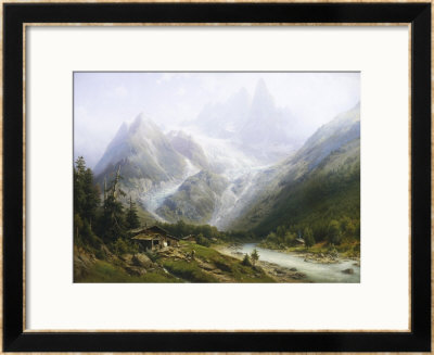 View Of Chamonix And Mont Blanc by Joseph Jansen Pricing Limited Edition Print image