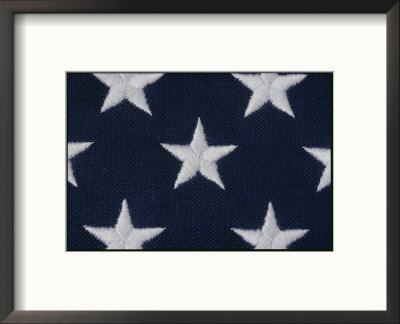 An Exteme Close-Up Of The Stars On An American Flag by Todd Gipstein Pricing Limited Edition Print image