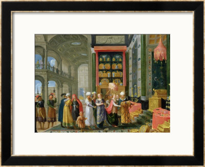King Solomon And The Queen Of Sheba by Adriaen Van Stalbemt Pricing Limited Edition Print image