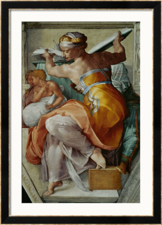 The Sistine Chapel; Ceiling Frescos After Restoration, The Libyan Sibyl by Michelangelo Buonarroti Pricing Limited Edition Print image