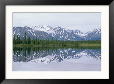 Drashner Lake With Reflection, Alaska Range, Alaska by Rich Reid Pricing Limited Edition Print image