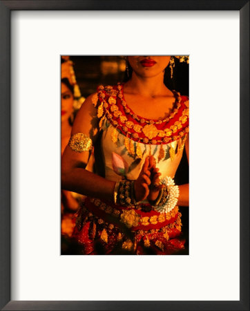 Detail Of Traditional Khmer Dancer's Costume, Siem Reap, Cambodia by Juliet Coombe Pricing Limited Edition Print image