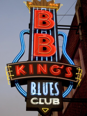 Bb King's Blues Club, Neon Sign On Beale Street, Memphis, Tennessee, Usa by David R. Frazier Pricing Limited Edition Print image