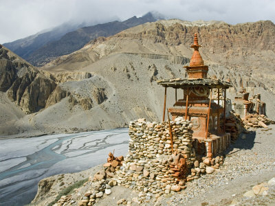 Chorten, Or Buddhist Shrine, Above The Kali Gandaki River, Mustang by Stephen Sharnoff Pricing Limited Edition Print image