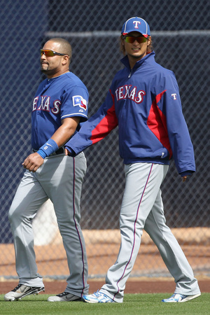 Peoria, Az - March 07: Texas Rangers V San Diego Padres - Yu Darvish by Christian Petersen Pricing Limited Edition Print image