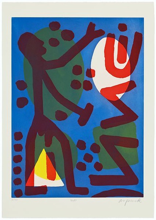 Serie Iii Nacht (Blau-Rot) by A. R. Penck Pricing Limited Edition Print image