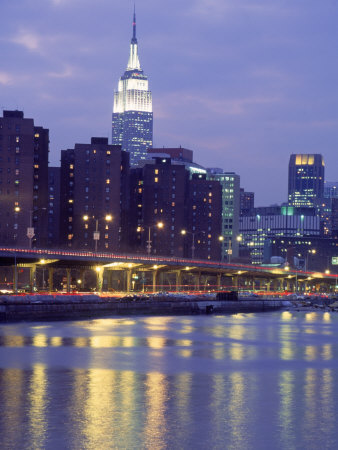 Nyc Skyline At Night, Nyc, Ny by Bob Burch Pricing Limited Edition Print image