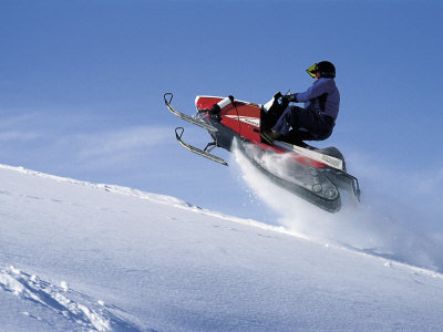 Snowmobile Catching Air, Union Pass, Wy by Mike Mcclure Pricing Limited Edition Print image