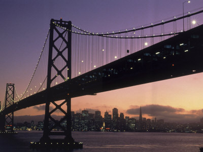 Bay Bridge At Night, San Francisco, Ca by Jacob Halaska Pricing Limited Edition Print image
