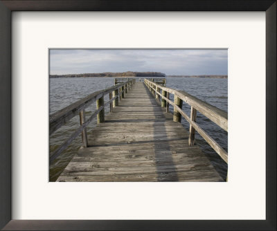 Weathered Pier Leads To The Chesapeake Bay by Stephen St. John Pricing Limited Edition Print image