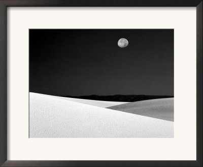 Nighttime With Full Moon Over The Desert, White Sands National Monument, New Mexico, Usa by Jim Zuckerman Pricing Limited Edition Print image
