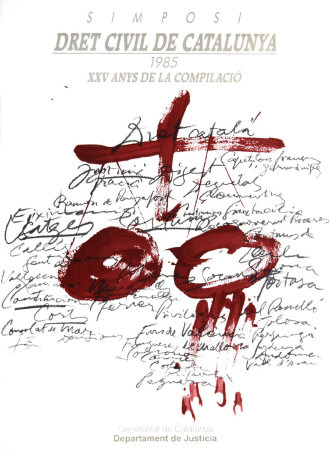 Dret Civil De Catalunya 1985 by Antoni Tapies Pricing Limited Edition Print image