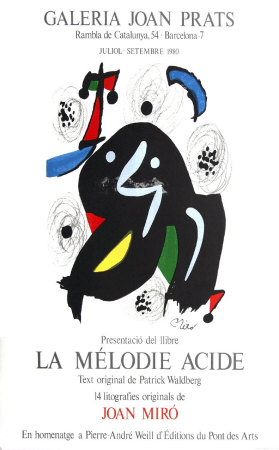 La Melodio Acide 1980 by Joan Miró Pricing Limited Edition Print image