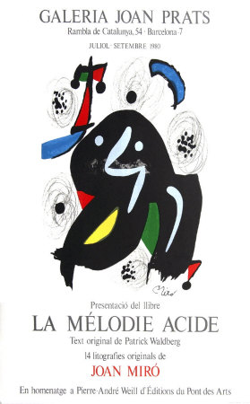 La Melodio Acide 1980 by Joan Miro Pricing Limited Edition Print image