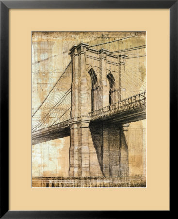 New York, New York, Brooklyn Bridge by P. Moss Pricing Limited Edition Print image
