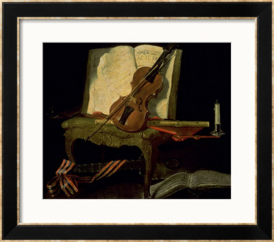 Still Life With A Violin by Jean-Baptiste Oudry Pricing Limited Edition Print image