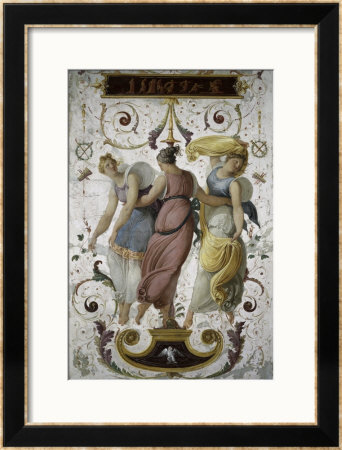 Decorative Panel With Jupiter, Juno And Dancer by Francesco Hayez Pricing Limited Edition Print image
