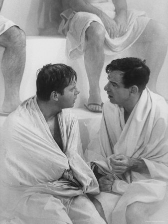 Robert Morse With Walter Matthau In Steam Bath Scene From Guide For The Married Man by Bill Ray Pricing Limited Edition Print image