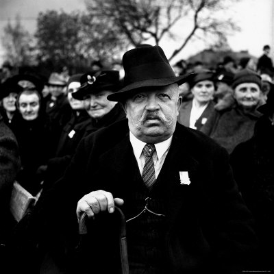 A German Listening To Speech By Pro Hitler Sudetendeutche Partei Leader Konrad Henlein by Margaret Bourke-White Pricing Limited Edition Print image