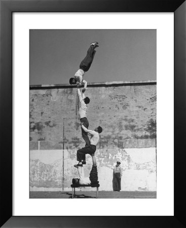 Prisoners Doing Gymnastics At San Quentin Prison by Charles E. Steinheimer Pricing Limited Edition Print image