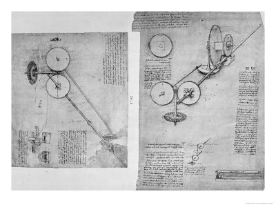 Sketch Of A Rolling Mill, Codex Atlanticus, C.1500-10 by Leonardo Da Vinci Pricing Limited Edition Print image